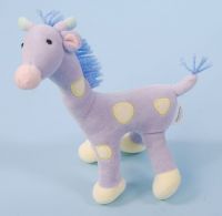 Osh Kosh Purple Giraffe Soft Corduroy Baby Plush Rattle Lovey